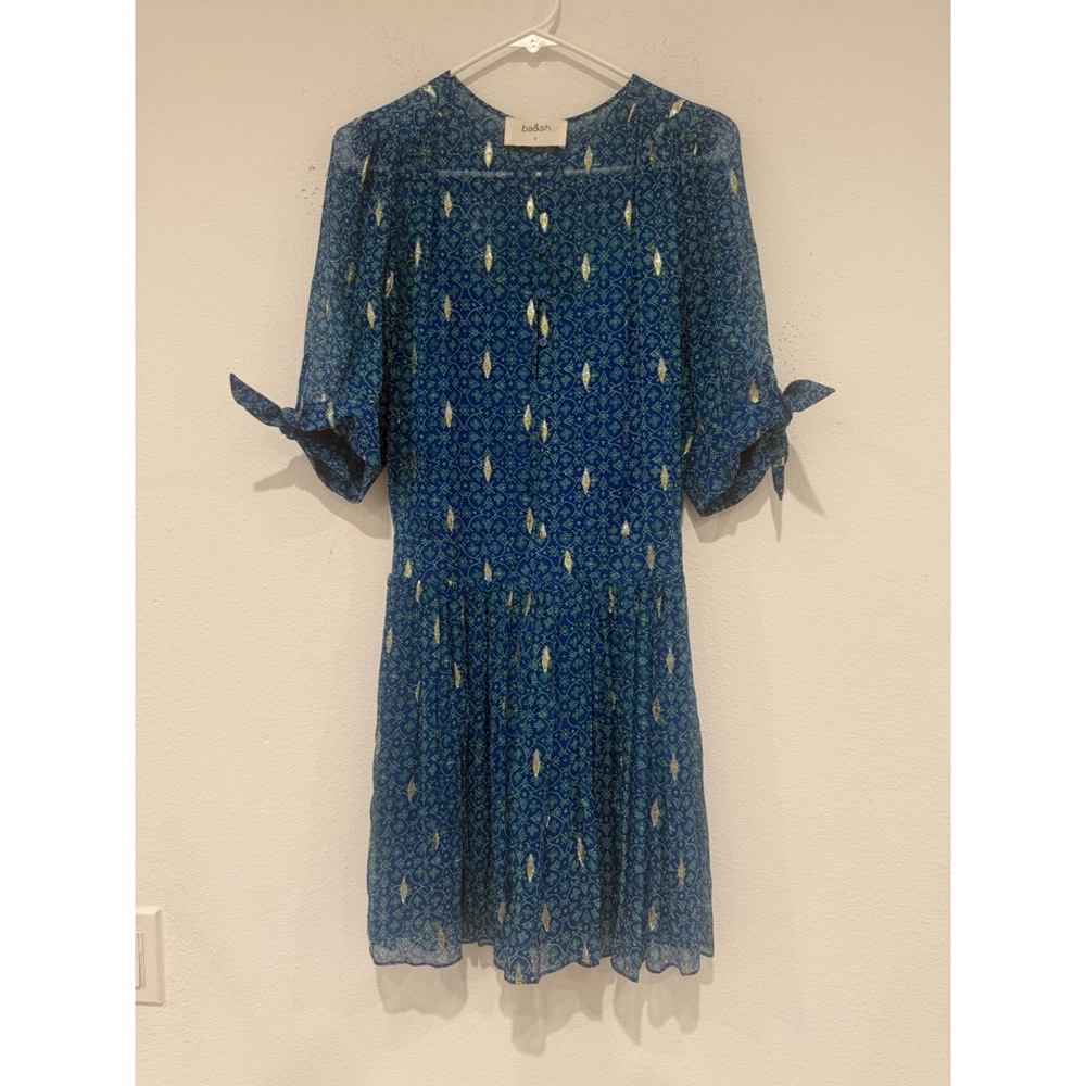 BA&SH BEAUTIFUL Blue floral dress size 1